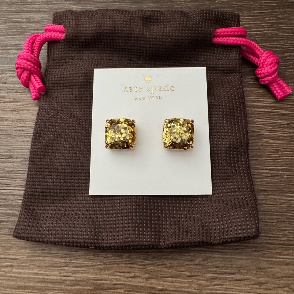 Kate Spade Gold Textured Stud Earrings